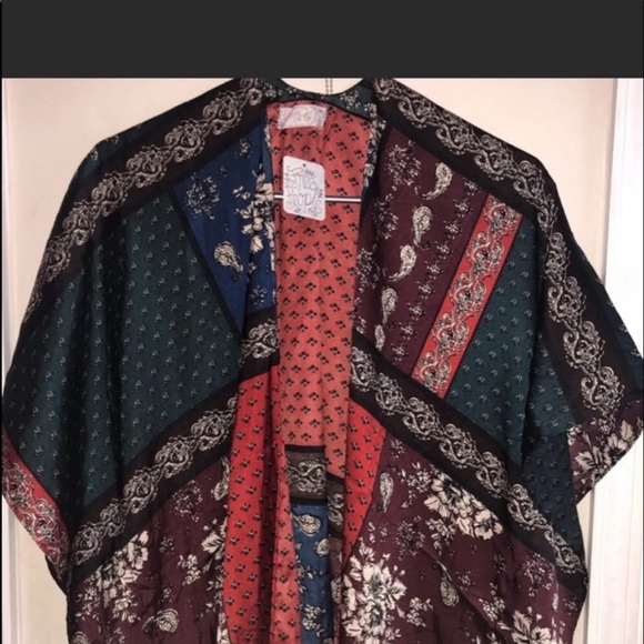 FREE PEOPLE Cheri silk patchwork kimono - Picture 3 of 6